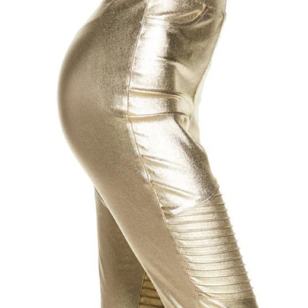 Oober Swank metallic gold leggings